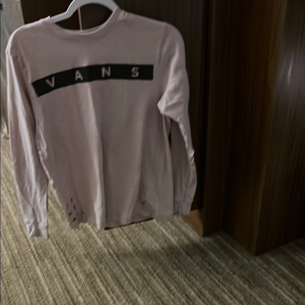 Vans Pink and Black Long Sleeve Tee